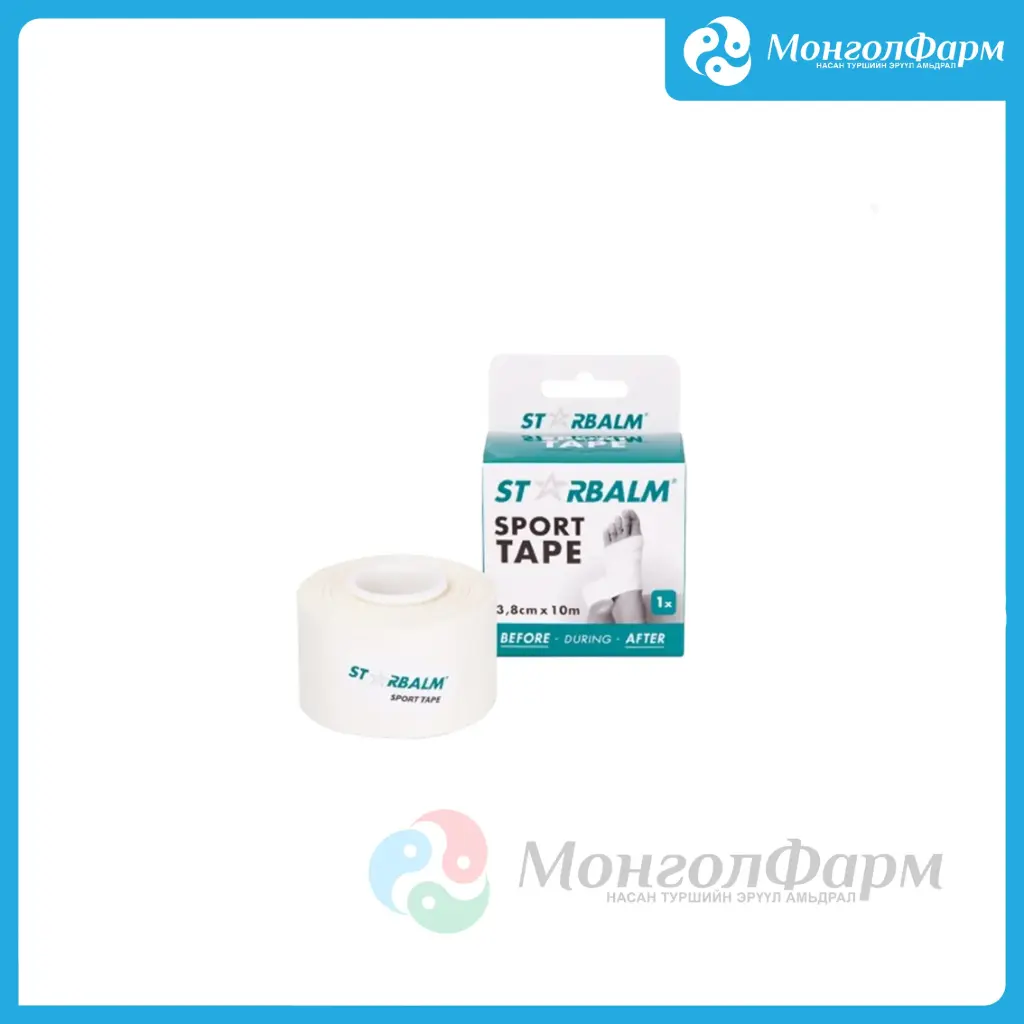 STARBALM Rigid Sport Tape Viscose White 3.8cm x 10m